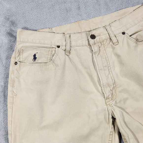 Polo Ralph Lauren Chino Pants Mens 34x30 Khaki Cotton Twill Straight Leg Casual - Picture 6 of 16